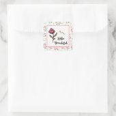 hallo prachtige  Roze Sinaasappel Wildlflower Vierkante Sticker (Tas)
