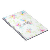 hallo prachtige roze Waterverf Floral Notitieboek (Rechterzijde)