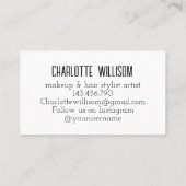 Hallo Prachtige schoonheidssalon Visitekaartje (Achterkant)