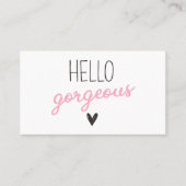 Hallo Prachtige schoonheidssalon Visitekaartje (Voorkant)