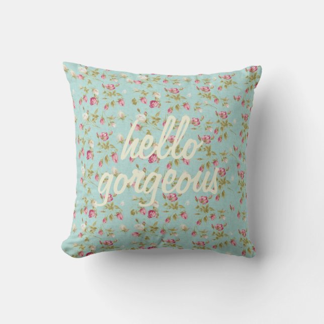 hallo prachtige  shabby floral Patch chic Kussen (Voorkant)