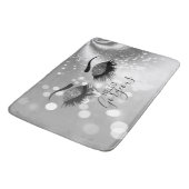 hallo prachtige Silver Glitter Eyes Badmat (Gekanteld)