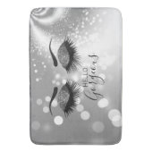 hallo prachtige Silver Glitter Eyes Badmat (Voorkant Verticaal)