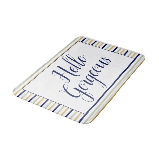 hallo Prachtige Striped Badmat (Gekanteld)