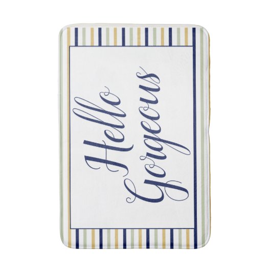 hallo Prachtige Striped Badmat (Voorkant Verticaal)