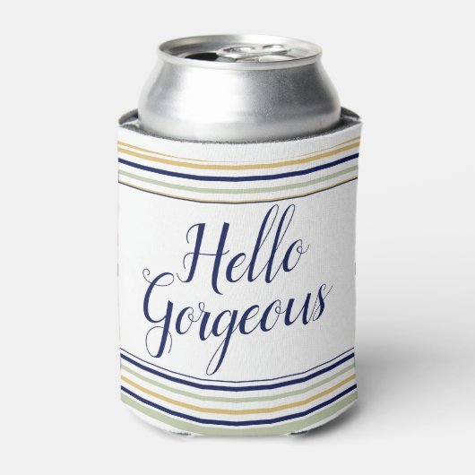 hallo Prachtige Striped Blikjeskoeler (Blikje Voorkant)