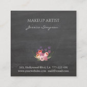 hallo prachtige typografie-karton boho floral vierkante visitekaartje (Achterkant)