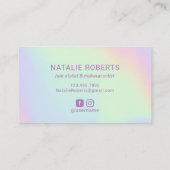 hallo prachtige Typografie-pasta-holografisch Visitekaartje (Achterkant)