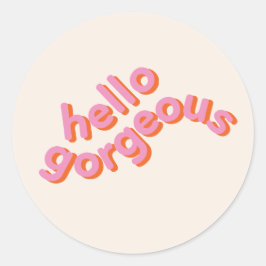 Hallo Prachtige typografie rond stickers