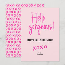 Hallo prachtige Valentijnsdag xoxo roze kaart