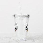 hallo prachtige Waterverf Rozen Typografie Modern Acryl Drinkbeker (Links)