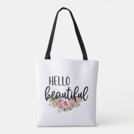 hallo prachtige Waterverf Rozen Typografie Modern Tote Bag