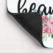 hallo prachtige Waterverf Rozen Typografische kaar Muismat (Hoek)