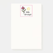 hallo prachtige  wilde bloemen en zon post-it® notes (Voorkant)