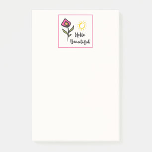hallo prachtige wilde bloemen en zon post-it® notes