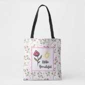 hallo prachtige  wilde bloemen en zon tote bag (Voorkant)