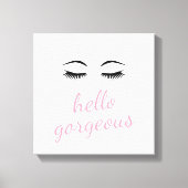 Hallo Prachtige &  wimpers Canvas Afdruk (Voorkant)