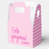 Hallo Prachtige XOXO roze chique Bedankdoosjes (Geopend)