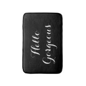 hallo prachtige zwarte en witte badmat (Voorkant Verticaal)