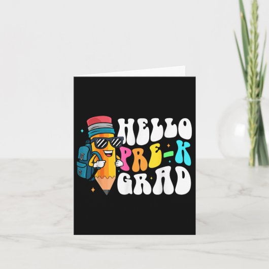 Hallo Pre-k Grad Leuk Potlood Terug naar School Pr Kaart (Voorkant)