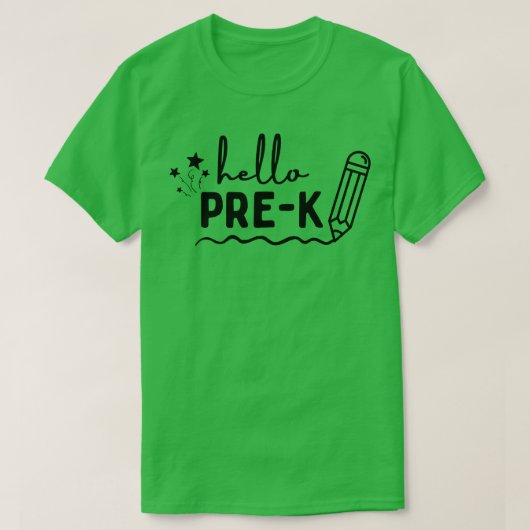 Hallo Pre K Grade 6 T-shirt (Design voorkant)