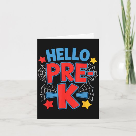 Hallo pre-k kleuterschool squad spin terug naar sc kaart (Voorkant)