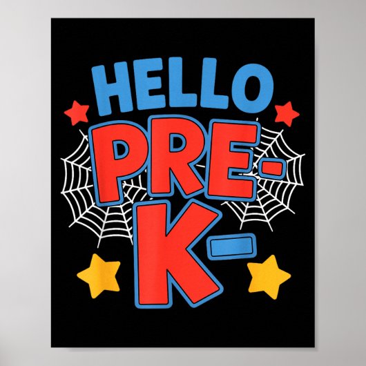 Hallo pre-k kleuterschool squad spin terug naar sc poster (Voorkant)