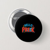 Hallo pre-k kleuterschool squad spin terug naar sc ronde button 5,7 cm (Voorkant /achterkant)