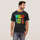 hallo pre-k leopard terug naar school eerste dag t-shirt (Voorkant volledig)