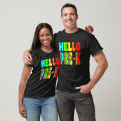 hallo pre-k leopard terug naar school eerste dag t-shirt (Unisex)