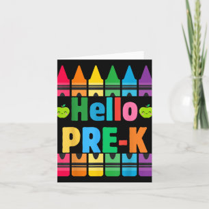 Hallo Pre-k potloden terug naar school leraar stud Kaart