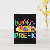 Hallo Pre-k potlood kleurstof terug naar school pr Kaart (Gele Bloem)