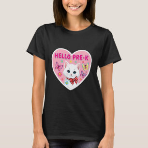 Hallo Pre-K Pre K PreK Meisje Kitten Schattige Kat T-shirt