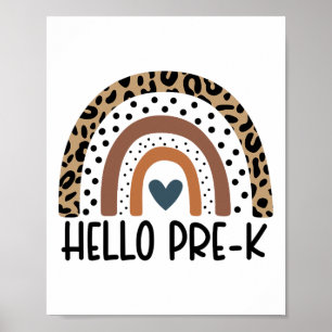 Hallo Pre-k Regenboog Leraren Team Pre-k Squad Mei Poster