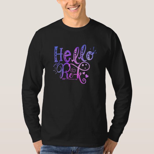hallo Pre-K Team Terug naar de opleiding van leerk T-shirt (Voorkant)