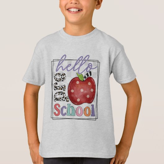 Hallo Pre-school, jongen of meisje T-shirt (Voorkant)