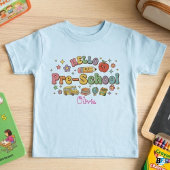 Hallo Pre-School Retro Groovy Iconen Persoonlijk N