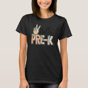 hallo prek leraar Boho leopard eerste dag van de S T-shirt