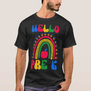 Hallo PreK Rainbow Preschool Leraren Kinder Terug T-shirt