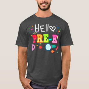 Hallo Prek School Kinderen Terug naar School Lera T-shirt