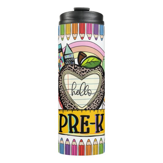 hallo Prek Teacher Appreciation Thermal Tumbler Thermosbeker (Voorkant)