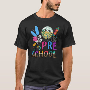Hallo Preschool Boho Luipaard Retro Potlood Schat T-shirt