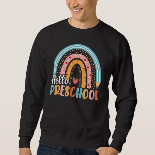 hallo preschool Boho regenboogleraar terug naar Sc Trui (Voorkant)