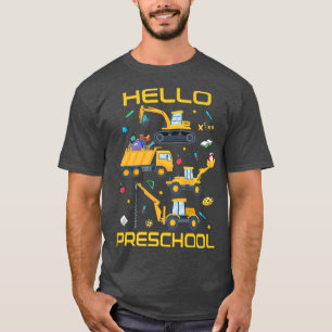 hallo Preschool bouwt vrachtwagen terug naar schoo T-shirt