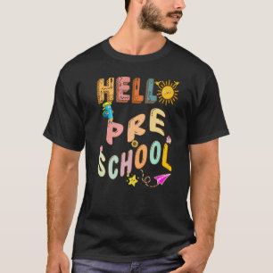 Hallo Preschool Cool ESL leraar geschiedenis leraa T-shirt