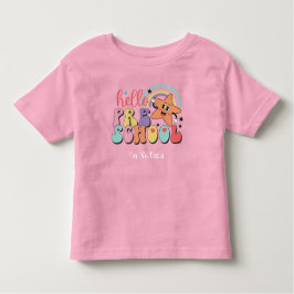 Hallo Preschool Kleurrijk Terug naar School Roze Kinder Shirts
