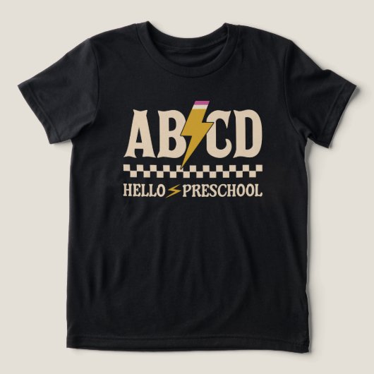 Hallo Preschool | kleuter Tri-Blend Shirt (Design voorkant)