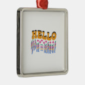 hallo Preschool Metalen Ornament (Rechts)