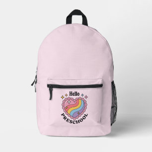 Hallo Preschool Terug naar school kleuterschool Bedrukte Rugzak