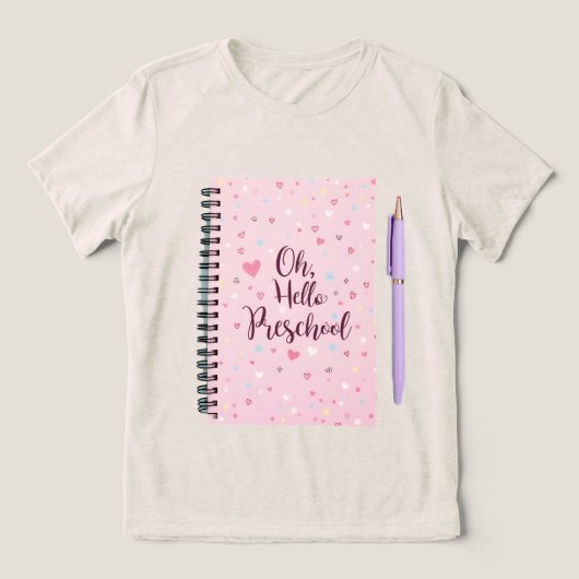 Hallo Preschool Women's Back to School Shirt (Design voorkant)